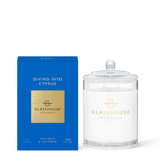 Glasshouse Diving Into Cyprus 380g Candle